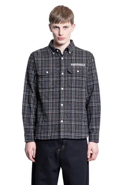 Carhartt Work In Progress Runaway Millett Check Button-down Shirt In Black