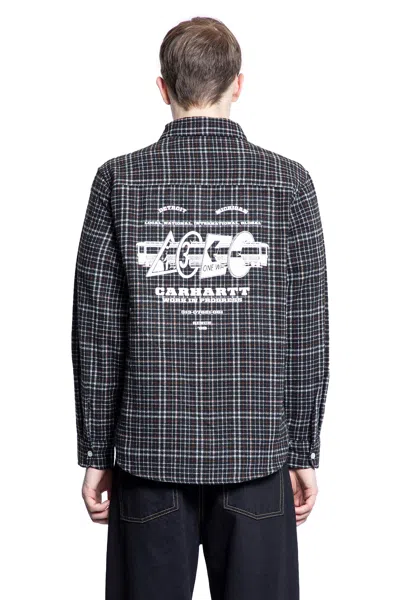 Carhartt Work In Progress Runaway Millett Check Button-down Shirt In Black