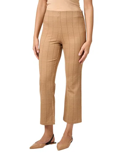 Ecru Prince Stretch Crop Flare Pant In Brown