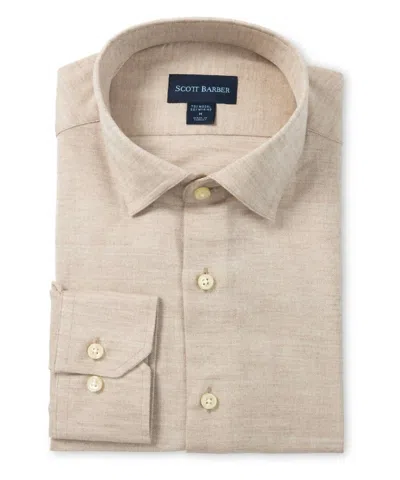 Scott Barber Men's Heathered Solid Shirt In Camel In Brown