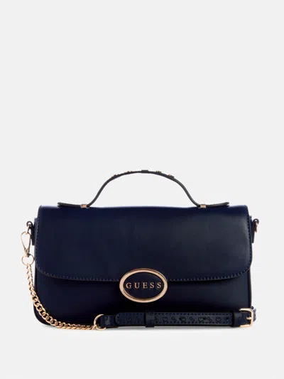 Guess Factory Nory Top-handle Crossbody In Blue