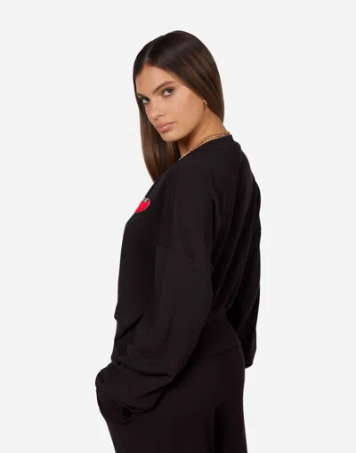 Lauren Moshi Camas Heart Face Patch In Black