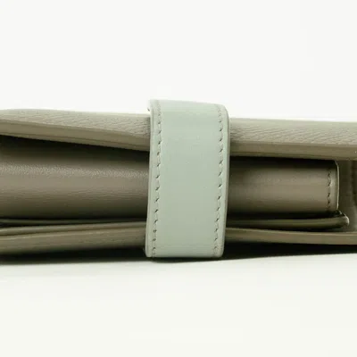 Pre-owned Celine Beige Brown Leather Wallet (bi-fold) () In Beige, Brown