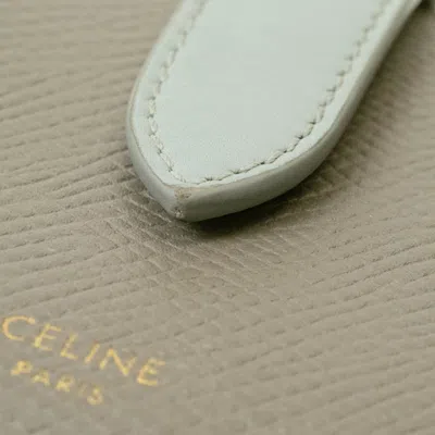 Pre-owned Celine Beige Brown Leather Wallet (bi-fold) () In Beige, Brown