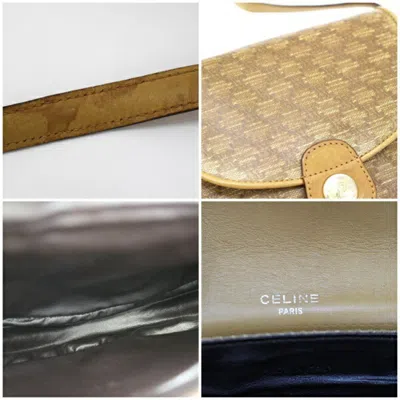 Pre-owned Celine Beige Dark Brown Pvc Leather Shoulder Bag () In Beige, Dark Brown