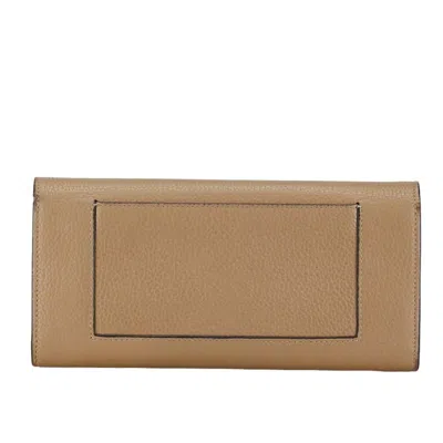 Pre-owned Celine Beige Leather Coin Purse/coin Case ()