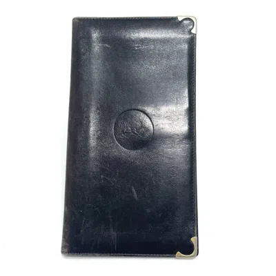 Pre-owned Celine Black Leather Long Wallet (bi-fold) ()