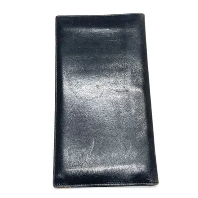 Pre-owned Celine Black Leather Long Wallet (bi-fold) ()