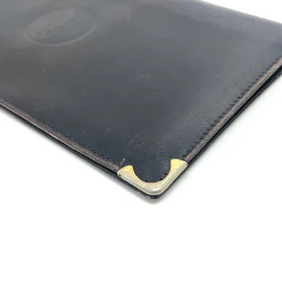 Pre-owned Celine Black Leather Long Wallet (bi-fold) ()