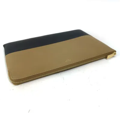Pre-owned Celine Brown Leather Clutch Bag ()