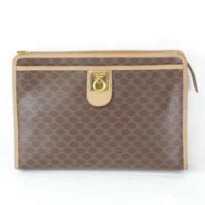 Pre-owned Celine Brown Pvc Clutch Bag ()
