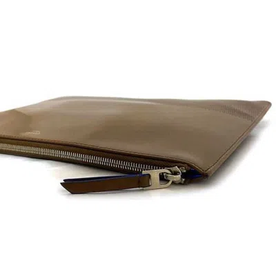 Pre-owned Celine Brown Patent Leather Clutch Bag Pouch ()
