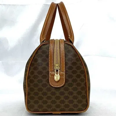 Pre-owned Celine Brown Pvc Leather Boston Bag Handbag ()