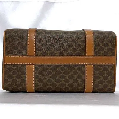 Pre-owned Celine Brown Pvc Leather Boston Bag Handbag ()