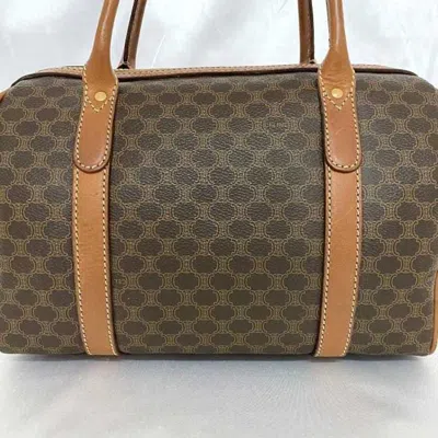 Pre-owned Celine Brown Pvc Leather Boston Bag Handbag ()