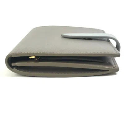 Pre-owned Celine Gray Leather Wallet (tri-fold) ()
