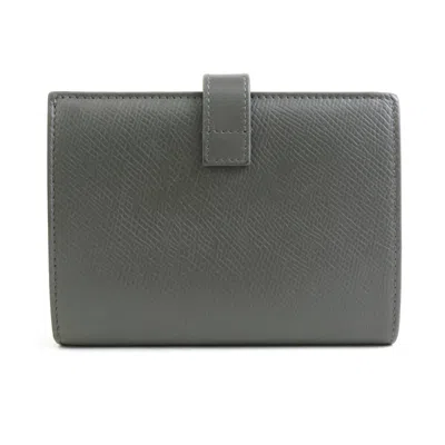 Pre-owned Celine Gray Leather Wallet (bi-fold) ()