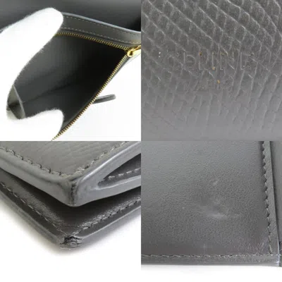 Pre-owned Celine Gray Leather Wallet (bi-fold) ()