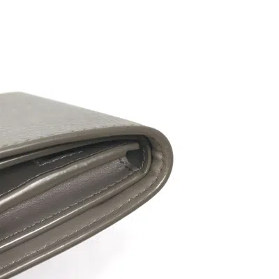 Pre-owned Celine Gray Leather Wallet (tri-fold) ()