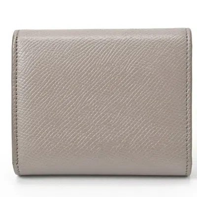 Pre-owned Celine Grayish Leather Wallet (tri-fold) ()