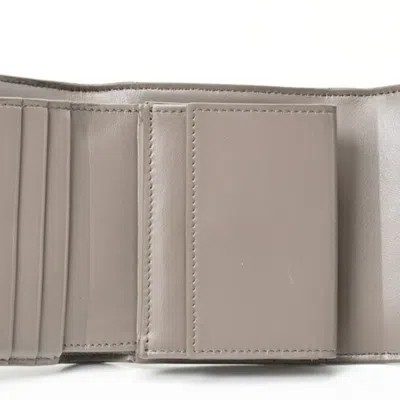 Pre-owned Celine Grayish Leather Wallet (tri-fold) ()