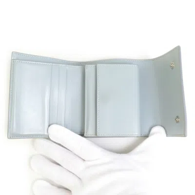 Pre-owned Celine Light Gray Leather Wallet (tri-fold) ()