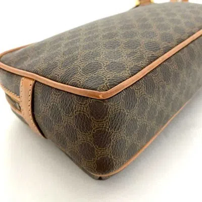 Pre-owned Celine Macadam Beige Brown Pvc Clutch Bag () In Beige, Brown