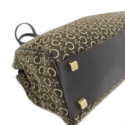 Pre-owned Celine Macadam Brown Canvas Leather Tote Bag ()