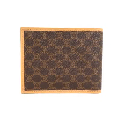 Pre-owned Celine Macadam Brown Pvc Bill Wallet (bi-fold) ()