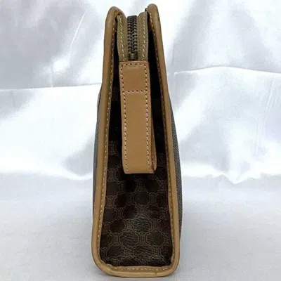 Pre-owned Celine Macadam Brown Pvc Leather Clutch Bag ()