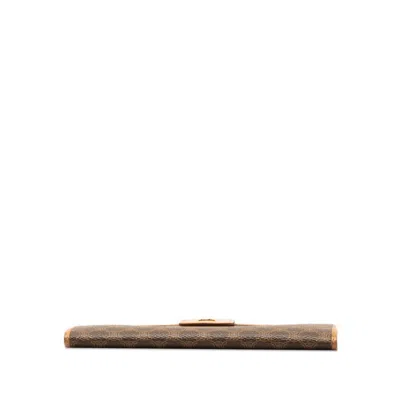 Pre-owned Celine Macadam Brown Pvc Leather Wallet (bi-fold) ()