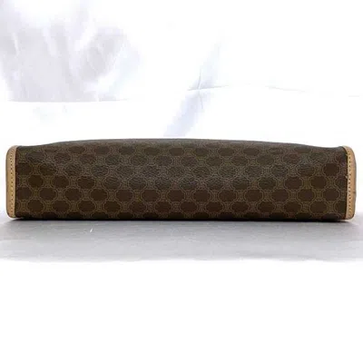 Pre-owned Celine Macadam Brown Pvc Leather Clutch Bag ()