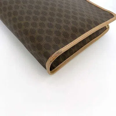 Pre-owned Celine Macadam Brown Pvc Leather Clutch Bag ()
