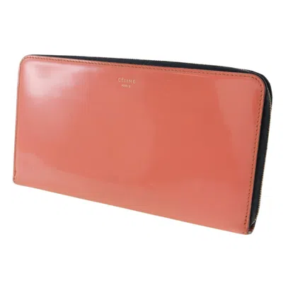 Pre-owned Celine Pink Leather Long Wallet (bi-fold) ()