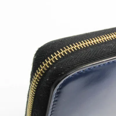 Pre-owned Celine Navy Leather Long Wallet (bi-fold) ()