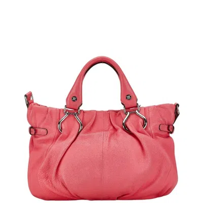 Pre-owned Celine Pink Leather Handbag Shoulder Bag ()
