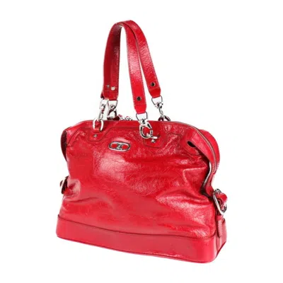 Pre-owned Celine Red Color Patent Leather Handbag Shopping Bag Shoulder Bag Tote Bag ()