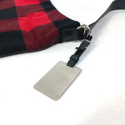 Pre-owned Celine Red Cotton Shoulder Bag ()
