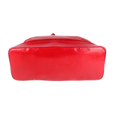 Pre-owned Celine Red Color Patent Leather Handbag Shopping Bag Shoulder Bag Tote Bag ()