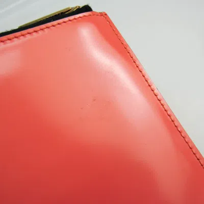 Pre-owned Celine Salmon Pink Leather Clutch Bag ()