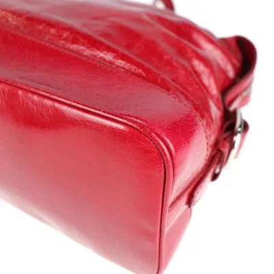 Pre-owned Celine Red Color Patent Leather Handbag Shopping Bag Shoulder Bag Tote Bag ()