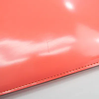 Pre-owned Celine Salmon Pink Leather Clutch Bag ()
