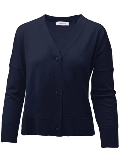 Gran Sasso Merino Wool Cardigan In Blue