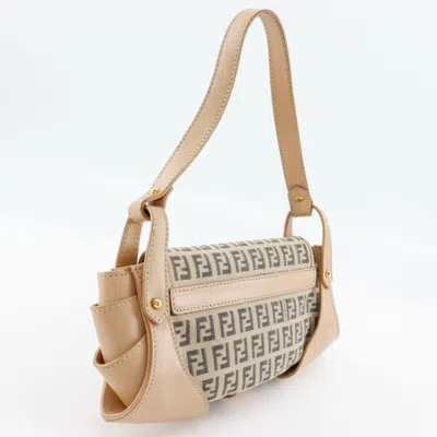 Pre-owned Fendi Beige Canvas Shoulder Bag ()