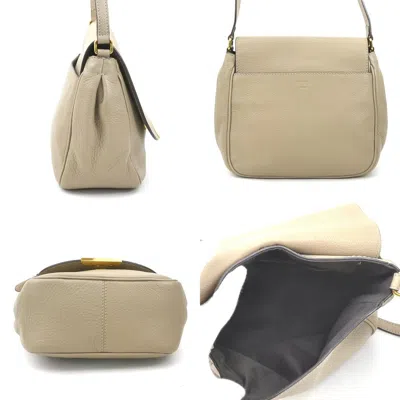 Pre-owned Fendi Beige Leather Shoulder Bag ()