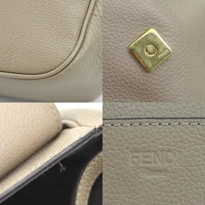 Pre-owned Fendi Beige Leather Shoulder Bag ()