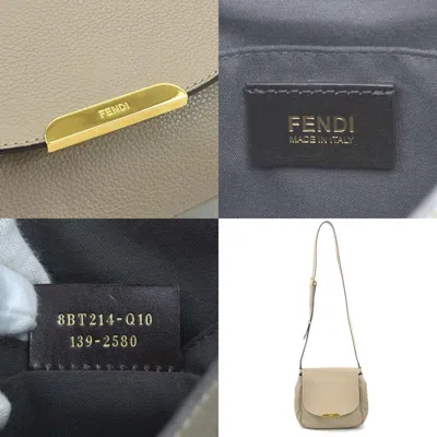 Pre-owned Fendi Beige Leather Shoulder Bag ()