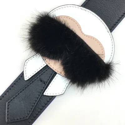 Pre-owned Fendi Black Leather Chain/shoulder Wallet ()