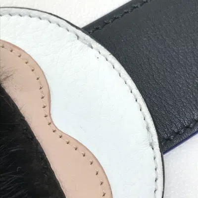 Pre-owned Fendi Black Leather Chain/shoulder Wallet ()