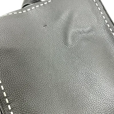 Pre-owned Fendi Black Leather Backpack ()